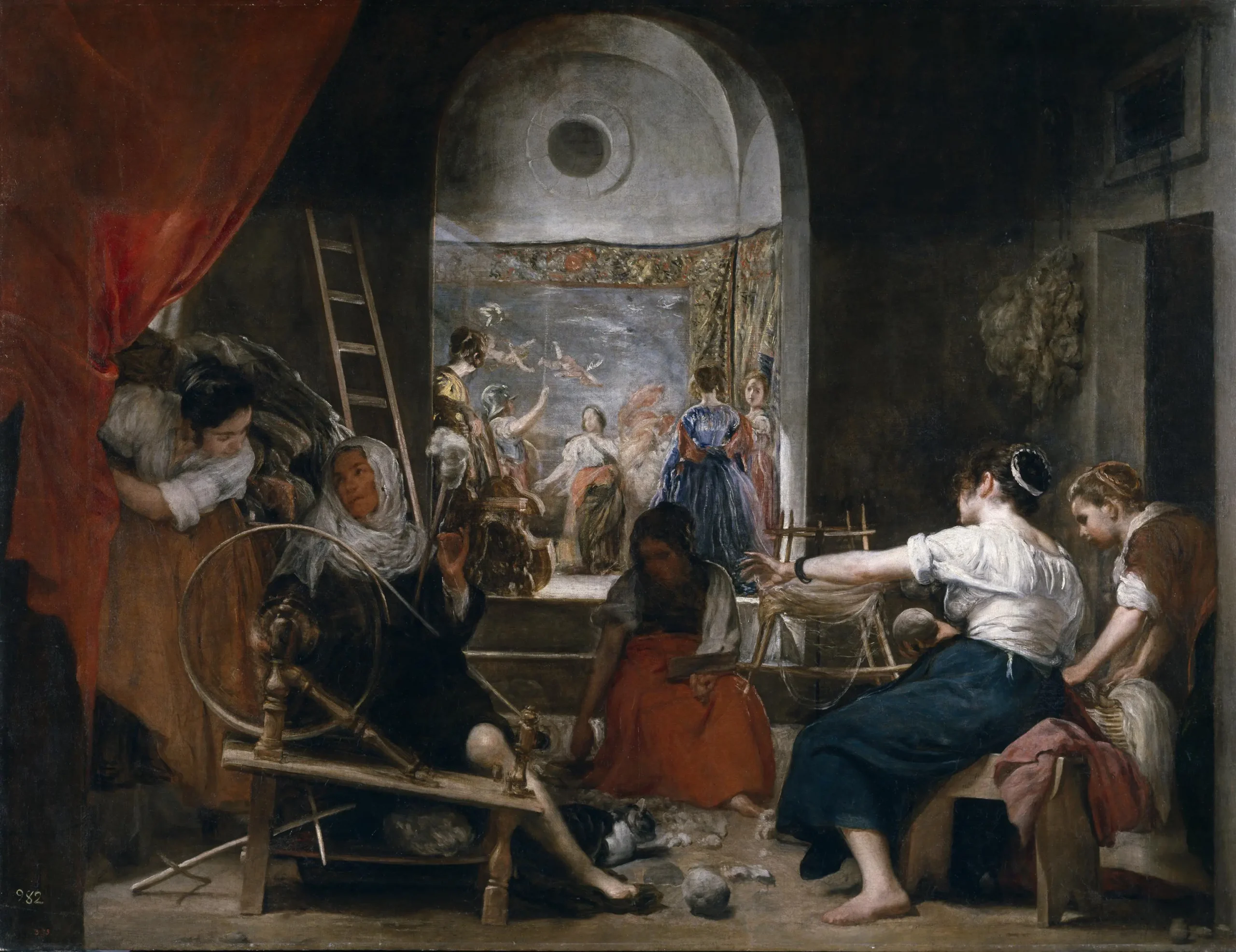 la fabula de aracne museo del prado - Qué dos momentos del mito recrea Velázquez en el cuadro de las hilanderas